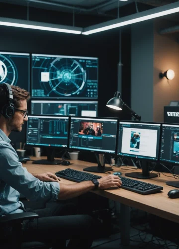 Man creating images for WordPress