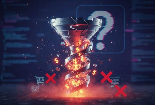 An image of a fiery screw and red X's over a shopping cart and webpage icon.